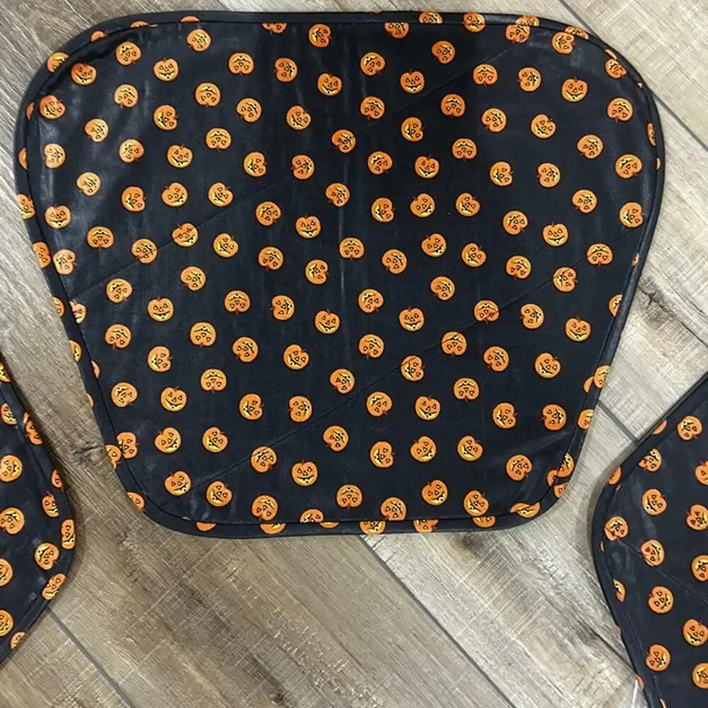 6 Longaberger Boo Pumpkin HALLOWEEN Fabric Placemats‎ custom made